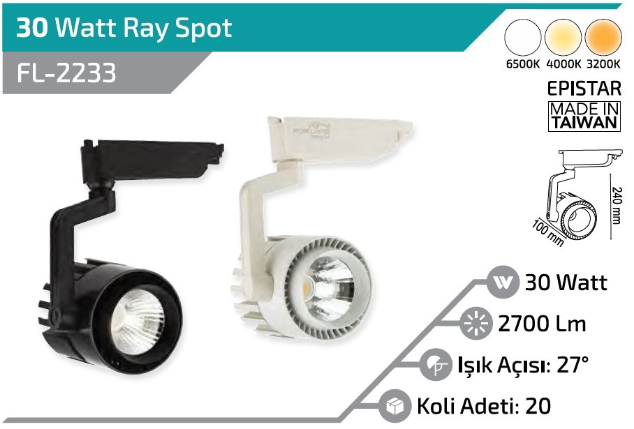 FL 2233 RAY SPOT 30W